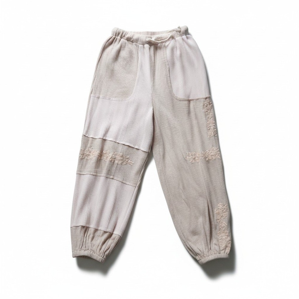 POL Womens Boho Patchwork Embroidered Waffle Knit… - image 2